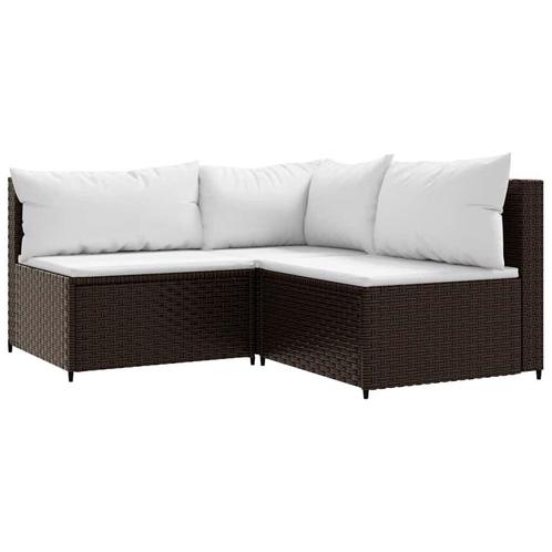 3-delige Loungeset bruin | OP = OP | Tuin musthave!, Tuin en Terras, Tuinsets en Loungesets, Bank, Nieuw, Rotan, Loungeset, 3 zitplaatsen