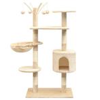 vidaXL Kattenkrabpaal met sisal krabpalen 125 cm beige, Dieren en Toebehoren, Verzenden, Nieuw
