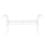 Tuinbank Cossila vintage metaal 147x46x70 cm wit, Tuin en Terras, Tuinbanken, Verzenden, Nieuw