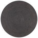 vidaXL Vloerkleed handgemaakt rond 150 cm jute donkergrijs, Huis en Inrichting, Stoffering | Tapijten en Kleden, Verzenden, Nieuw