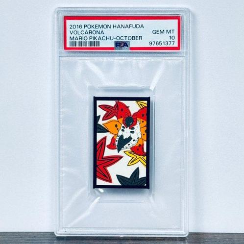 Pokémon Graded card - Mario Pikachu Hanafuda - Volcarona -, Hobby en Vrije tijd, Verzamelkaartspellen | Pokémon