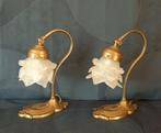Tafellamp (2) - Tulp - Verguld messing