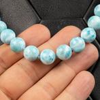36 Larimar parels van 11,5 mm. Exclusieve ketting 1e