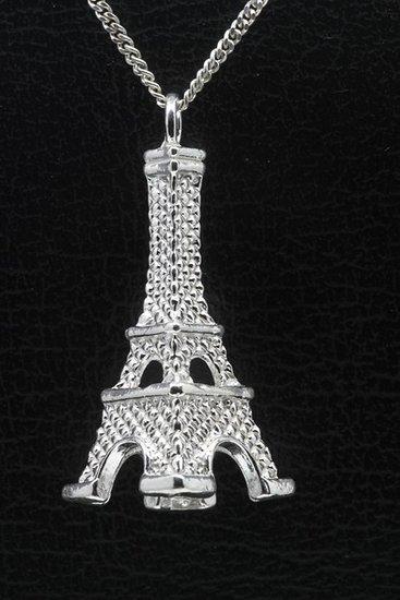 Zilveren Eiffeltoren XL ketting hanger, Sieraden, Tassen en Uiterlijk, Kettinghangers, Verzenden
