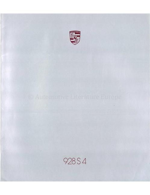 1987 PORSCHE 928 S4 BROCHURE ENGELS, Boeken, Auto's | Folders en Tijdschriften, Porsche