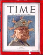 Cover Time Magazine1945 met Benito Mussolini (lijst optie), Verzamelen, Verzenden, Foto of Poster