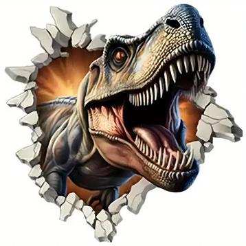 Heat-Transfer - dinosauris door de muur - maak je eigen beschikbaar voor biedingen