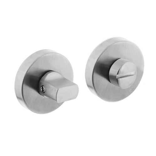 Rozet wc slot / badkamersluiting rond rvs geborsteld, Doe-het-zelf en Verbouw, Hang- en Sluitwerk, Slot, Nieuw, Rvs, Ophalen of Verzenden