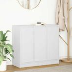 vidaXL Dressoir 85x34x76 cm bewerkt hout wit, Verzenden, Nieuw, 50 tot 100 cm, 25 tot 50 cm