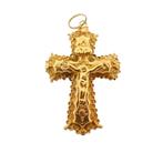 Gouden Antieke hanger van een kruis | 19e eeuws (religieus), Ophalen of Verzenden, Gebruikt, Goud, Overige merken