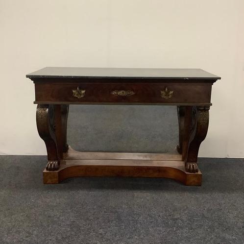 Tweedehands antieke Wandtafel, console tafel met spiegel,, Huis en Inrichting, Tafelonderdelen, Gebruikt, Ophalen of Verzenden