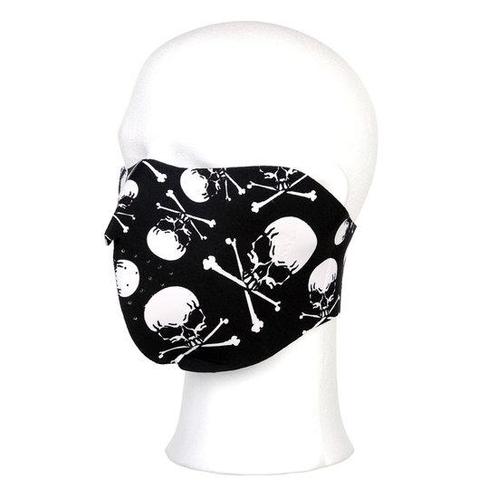 Masker doods hoofd doodskop skull and bones half schedel ..., Kleding | Heren, Carnavalskleding en Feestkleding, Verzenden