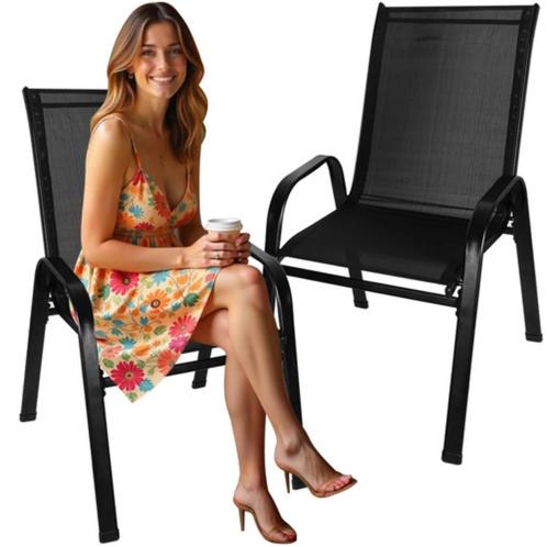 Gardlov Metalen Tuinstoelen Set - Weerbestendig & Stapelbaar, Tuin en Terras, Tuinmeubel-accessoires, Nieuw, Ophalen of Verzenden