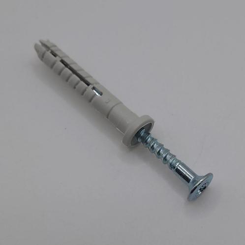 Slagplug Nylon cilinderkraag 6x40 verzinkt (50st), Doe-het-zelf en Verbouw, IJzerwaren en Bevestigingsmiddelen, Nieuw, Ophalen of Verzenden
