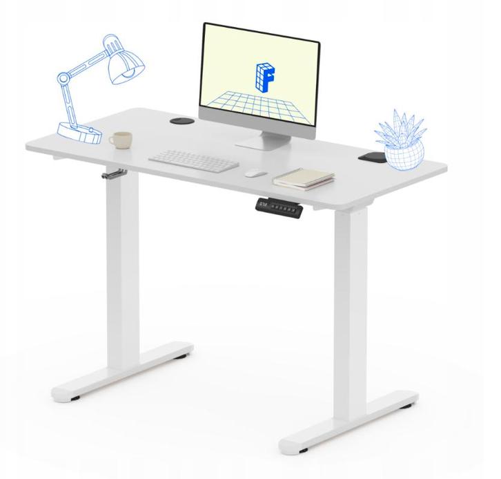 Zit sta bureau - Elektrisch - Verstelbaar - 110 x 54 cm - QB, Huis en Inrichting, Bureaus, Zo goed als nieuw, Verzenden