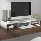 vidaXL Monitorstandaard 60x24x10,5 cm massief grenenhout wit, Verzenden, Nieuw, 50 tot 100 cm, Minder dan 25 cm