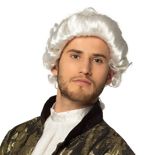 Barok Pruik Wit, Hobby en Vrije tijd, Feestartikelen, Nieuw, Verzenden
