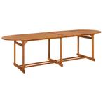 vidaXL Tuintafel 280x90x75 cm massief acaciahout, Verzenden, Nieuw, Hout