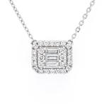 Ketting - 18 karaat Witgoud - 0.22ct. tw. Diamant