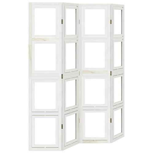 Kamerscherm Wit - 4 Panelen - Retourdeal - Flexibele Inde..., Huis en Inrichting, Woonaccessoires | Kamerschermen, Nieuw, Ophalen of Verzenden