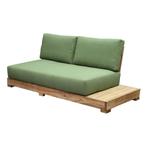 Casablanca hoek loungeset 4 delig teakhout met groene, Tuin en Terras, Ophalen of Verzenden, Nieuw, Teakhout