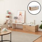 Bijzettafel Österåker 100x47,5x40 cm houtkleurig en wit [en., Huis en Inrichting, Tafels | Bijzettafels, Verzenden, Nieuw