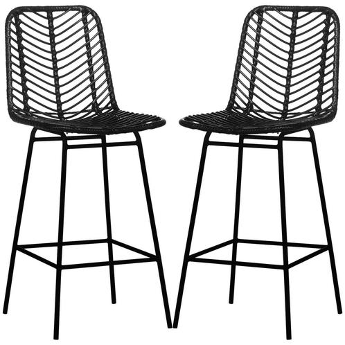 TRUUSK Set van 2 Barkrukken - Bistrokrukken met Voetensteun, Huis en Inrichting, Barkrukken, Nieuw, Verzenden