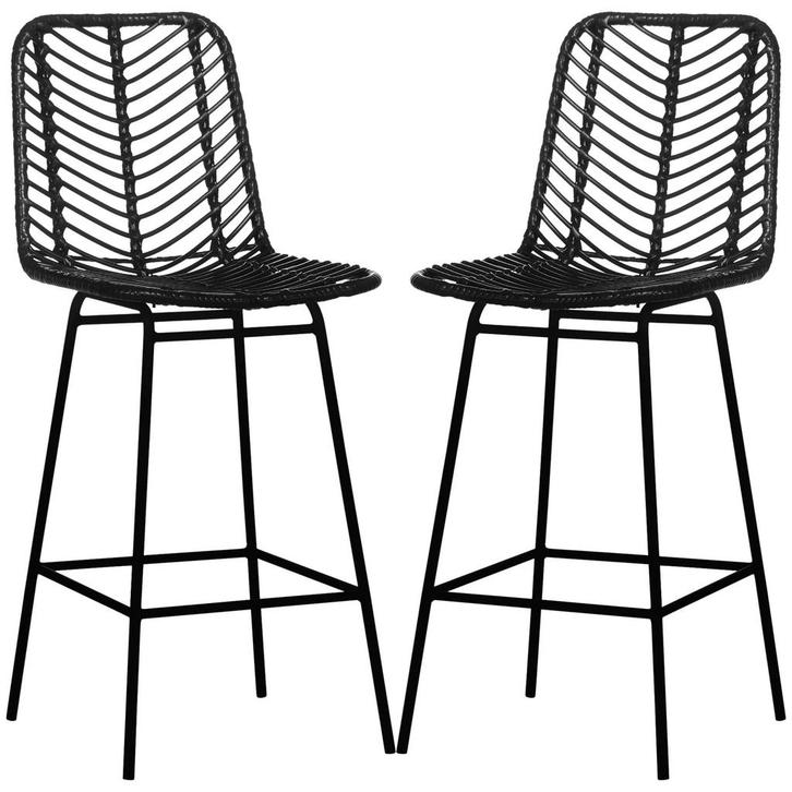 TRUUSK Set van 2 Barkrukken - Bistrokrukken met Voetensteun, Huis en Inrichting, Barkrukken, Nieuw, Verzenden