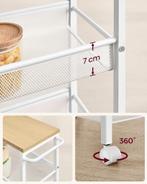 Keukentrolley / badkamertrolley - 22 cm breed - 77 cm hoog, Verzenden, Nieuw