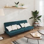 vidaXL Slaapbank 2-zits fluweel blauw, Huis en Inrichting, Banken | Bankstellen, Verzenden, Nieuw, Tweepersoons, Stof