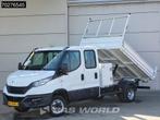 Iveco Daily 35C16 3.0L Dubbel Cabine Kipper met Kist 3,5t tr, Auto's, Stof, Gebruikt, Euro 6, Iveco