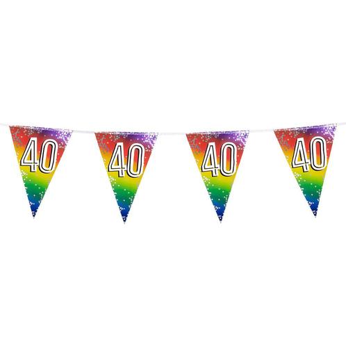 Regenboog Slinger 40 Jaar 6m, Hobby en Vrije tijd, Feestartikelen, Nieuw, Verzenden
