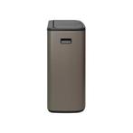 Brabantia Bo Touch Bin Prullenbak - 60 l - Platinum, Verzenden, Zo goed als nieuw