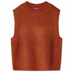 vidaXL Kinderspencer gebreid 116 cognackleurig, Verzenden, Nieuw