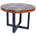 Salontafel Teakhout Hars 60cm - Retourdeal! -65%, 50 tot 100 cm, Rond, Nieuw, Minder dan 50 cm