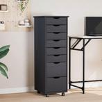 vidaXL Ladekast MOSS verrijdbaar massief grenenhout grijs, Huis en Inrichting, Kasten | Overige, Verzenden, Nieuw