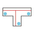 T-Koppelstuk voor 3-fase rail links T wit, Huis en Inrichting, Lampen | Spots, Nieuw, Kunststof, Modern
