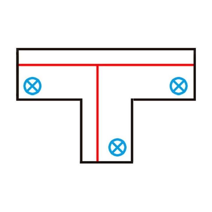 T-Koppelstuk voor 3-fase rail links T wit, Huis en Inrichting, Lampen | Spots, Nieuw, Kunststof