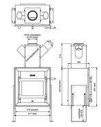 JAcobus 9 Kwadraat inbouw front, Huis en Inrichting, Kachels, Ophalen of Verzenden, Nieuw, Hout, Vrijstaand