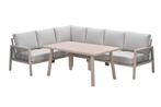 GI Decala rope lounge-/diningset - Teak/Zand, Verzenden, Nieuw, Overige materialen, Loungeset