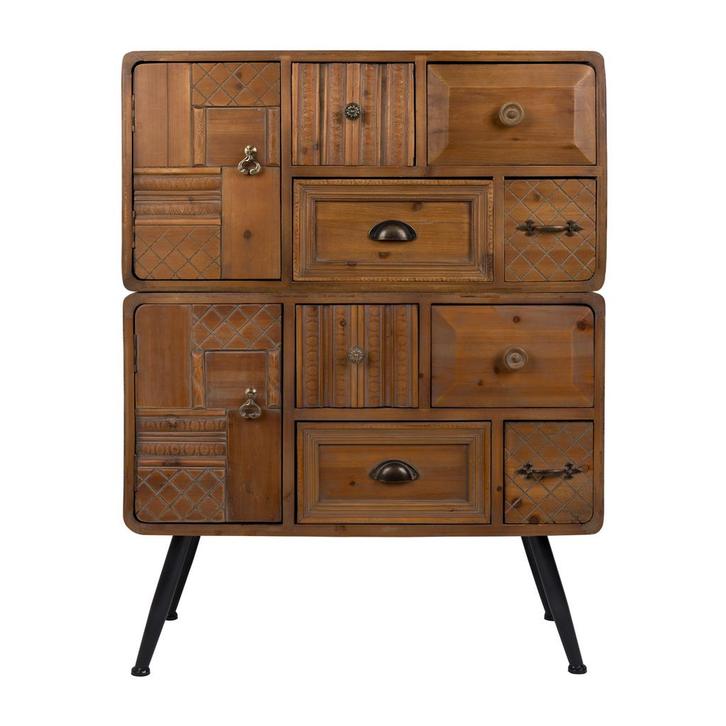 *WOONWINKEL* Dutchbone Jove Vintage Wandkast Hout, Huis en Inrichting, Kasten | Wandmeubels, Nieuw, Verzenden
