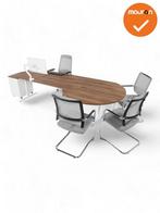 Bureau Tube met vergaderstuk - wit onderstel - afmeting en b, Vergader- of Presentatieruimte, Ophalen of Verzenden, Gebruikt, Bureau