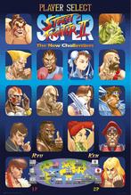 Poster Street Fighter Player Select 61x91,5cm, Verzenden, Nieuw, A1 t/m A3