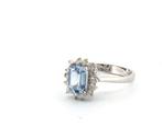 Zonder Minimumprijs - Ring - 18 karaat Witgoud Aquamarijn -, Sieraden, Tassen en Uiterlijk, Ringen, Nieuw
