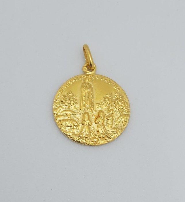 Medaille hanger - 19.2 kt. Geel goud, Sieraden, Tassen en Uiterlijk, Antieke sieraden