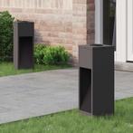 vidaXL Zonne LED Padverlichting 2 pcs Zwart Koudgewalst, Verzenden, Nieuw