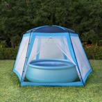 vidaXL Zwembadtent 660x580x250 cm stof blauw, Tuin en Terras, Zwembad-toebehoren, Verzenden, Nieuw
