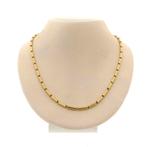Gouden bamboo schakel ketting | 46 cm (ketting voor hanger), Ophalen of Verzenden, Gebruikt, Overige kleuren, Goud