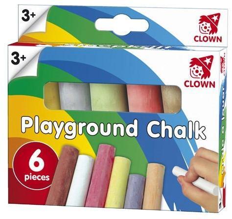Clown Stoepkrijt 6 Stuks | Clown Games - Buitenspeelgoed, Kinderen en Baby's, Speelgoed | Buiten | Los speelgoed, Nieuw, Verzenden