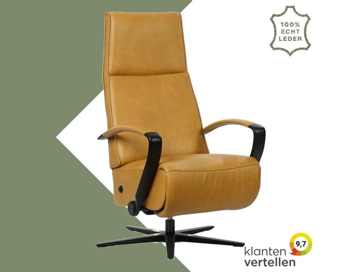 Leren relaxfauteuil Idol - Granada Amber (cognac) - Small, Huis en Inrichting, Fauteuils, 50 tot 75 cm, 75 tot 100 cm, Nieuw, Leer